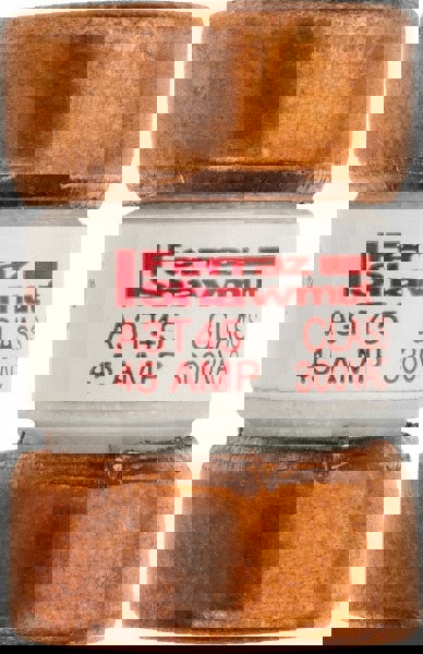 Cylindrical Fast-Acting Fuse: T, 45 A, 14.1 mm Dia